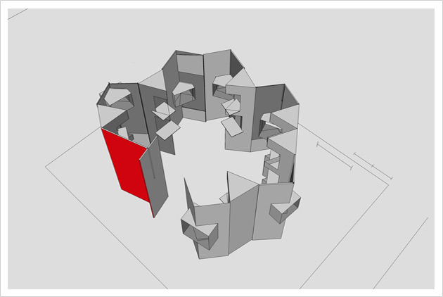 stand créé sous Autocad et imaginé par Claire Gringore